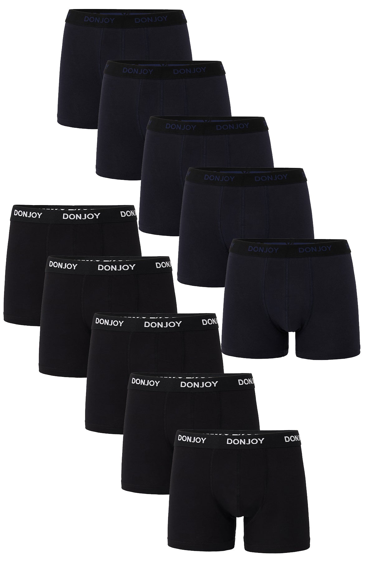 DJ103 Erkek 10'lu Pamuklu Likralı Penye Beli Lastikli Boxer