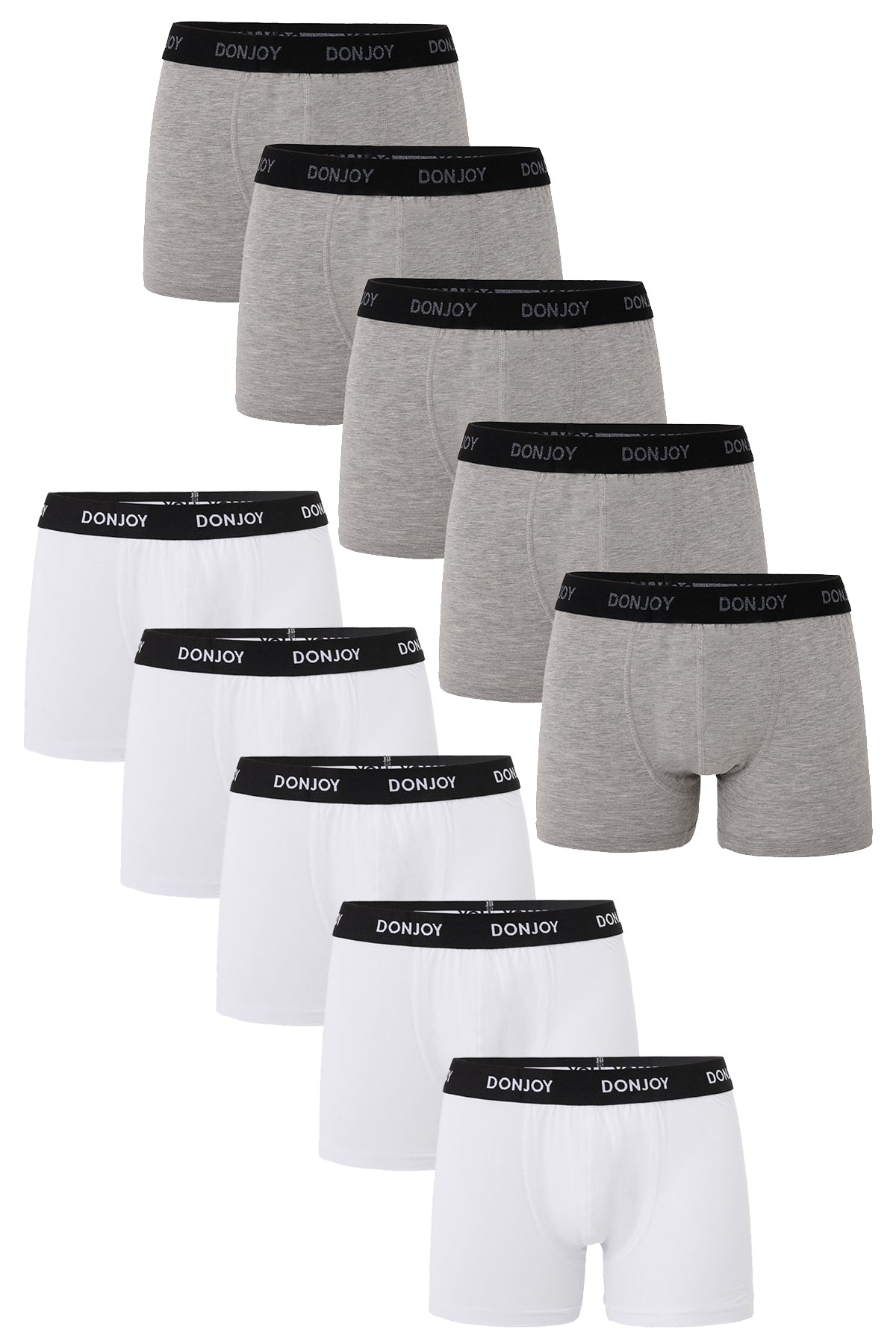 DJ103 Erkek 10'lu Pamuklu Likralı Penye Beli Lastikli Boxer