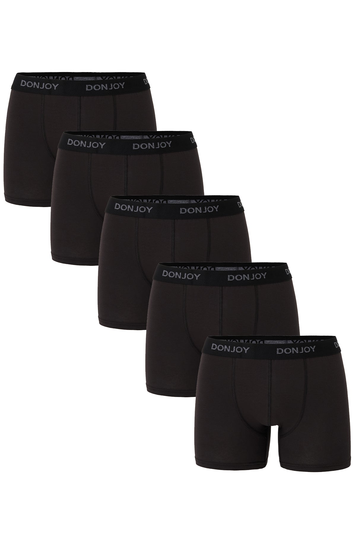 DJ103 Erkek 5'li Pamuklu Likralı Penye Beli Lastikli Füme Boxer