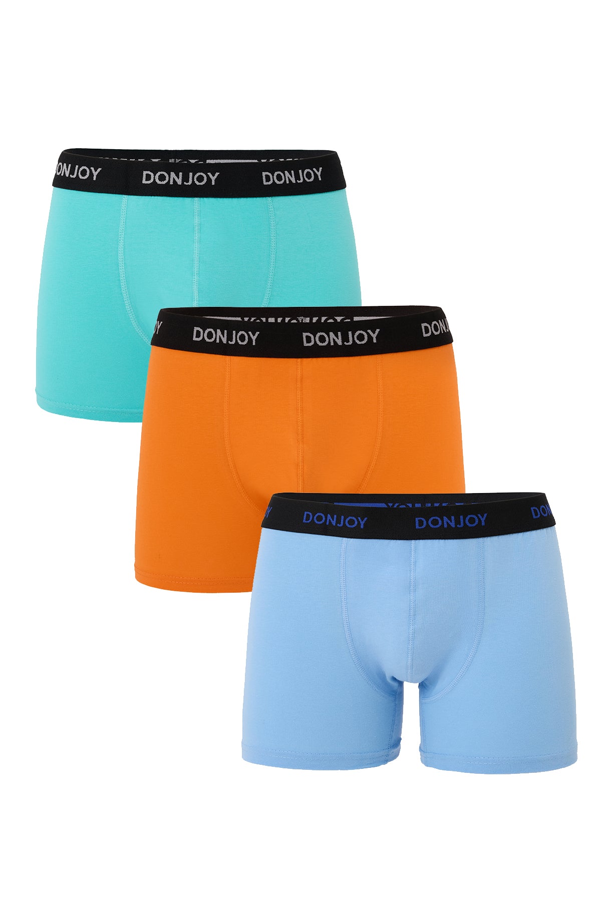 DJ103 Erkek 3'lü Pamuklu Likralı Penye Beli Lastikli Boxer