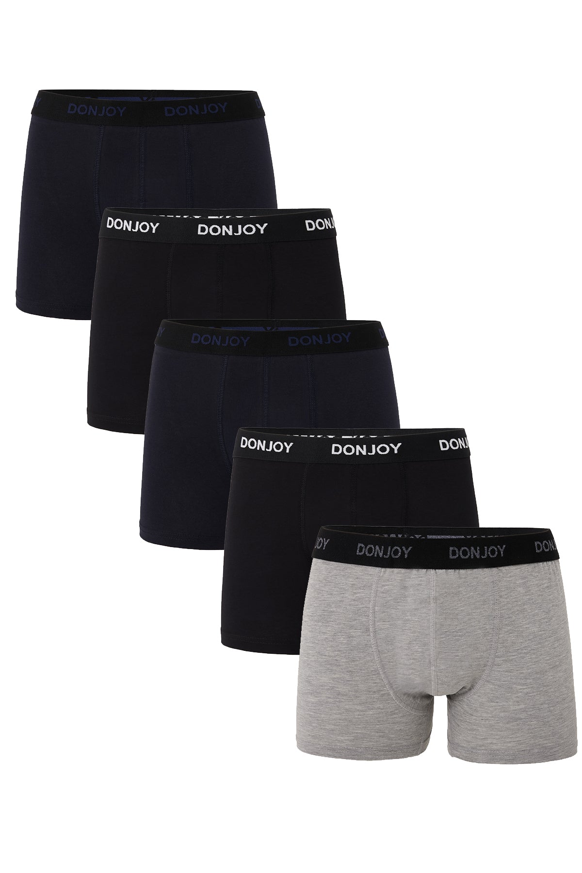DJ103 Erkek 5'li Pamuklu Likralı Penye Beli Lastikli Boxer
