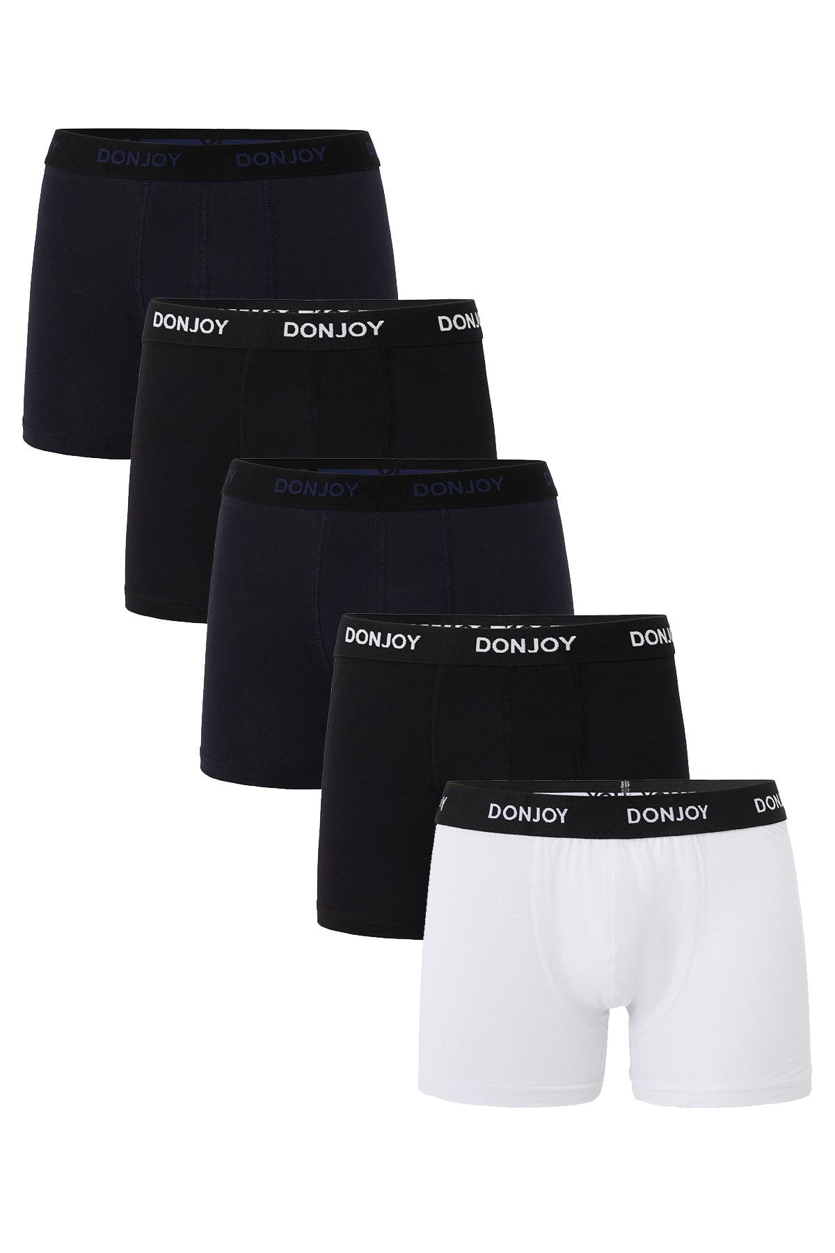 DJ103 Erkek 5'li Pamuklu Likralı Penye Beli Lastikli Boxer