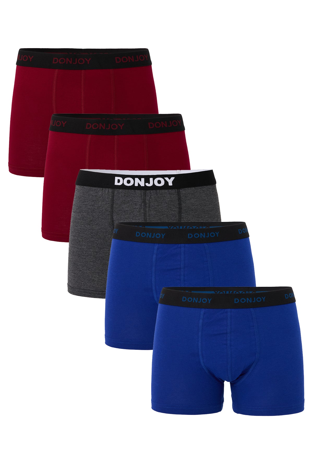 DJ103 Erkek 5'li Pamuklu Likralı Penye Beli Lastikli Boxer