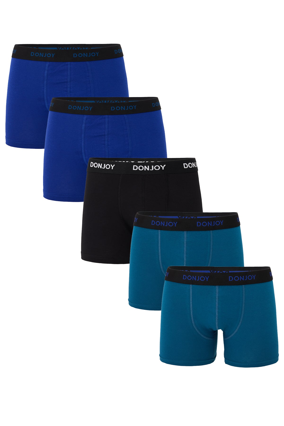 DJ103 Erkek 5'li Pamuklu Likralı Penye Beli Lastikli Boxer