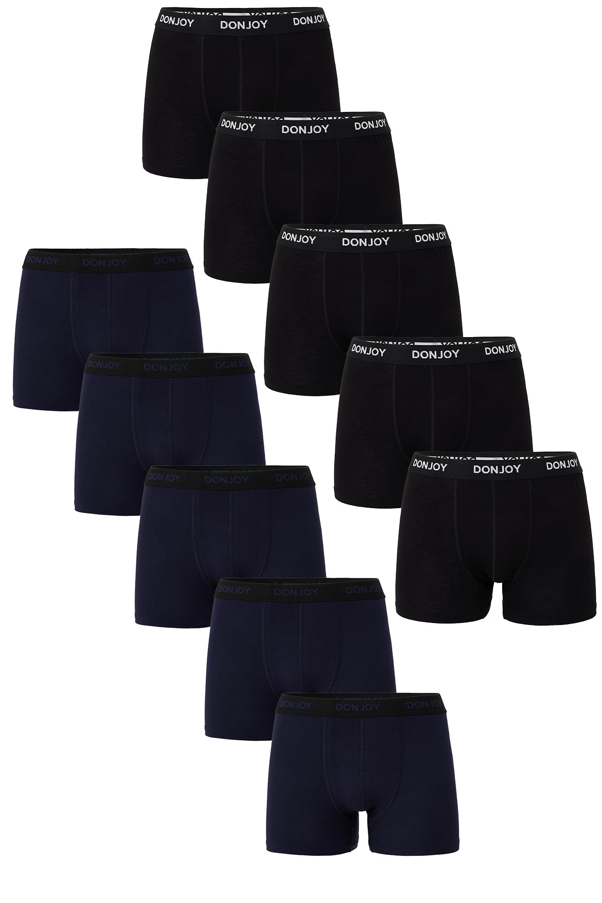 DJ105 Erkek 10'lu Pamuklu Penye Modal Beli Lastikli Boxer