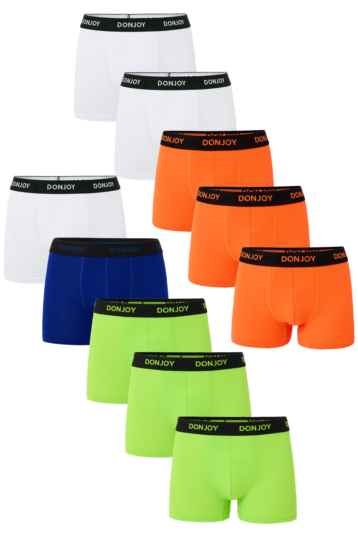 DJ105 Erkek 10'lu Pamuklu Penye Modal Beli Lastikli Boxer