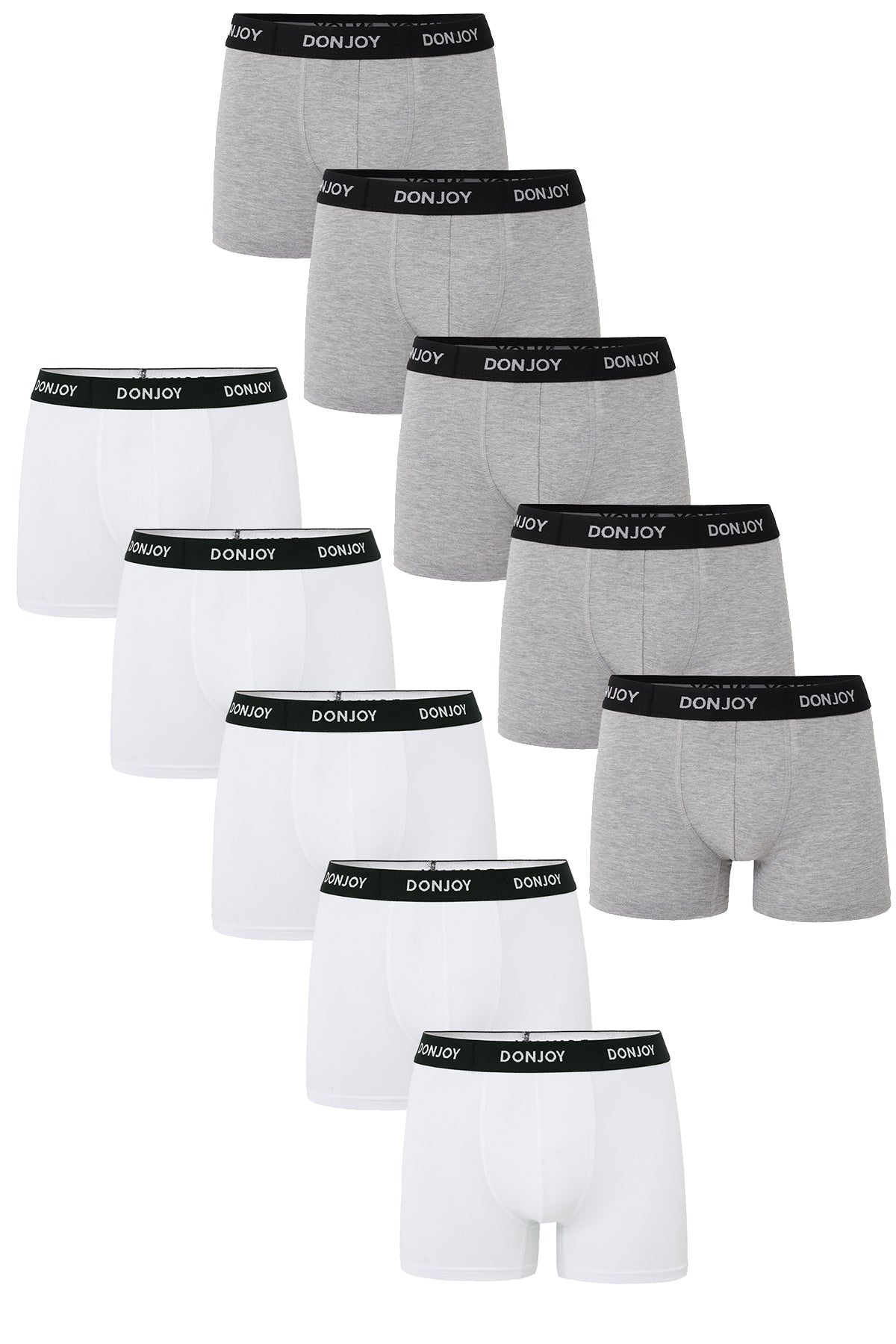 DJ105 Erkek 10'lu Pamuklu Penye Modal Beli Lastikli Boxer