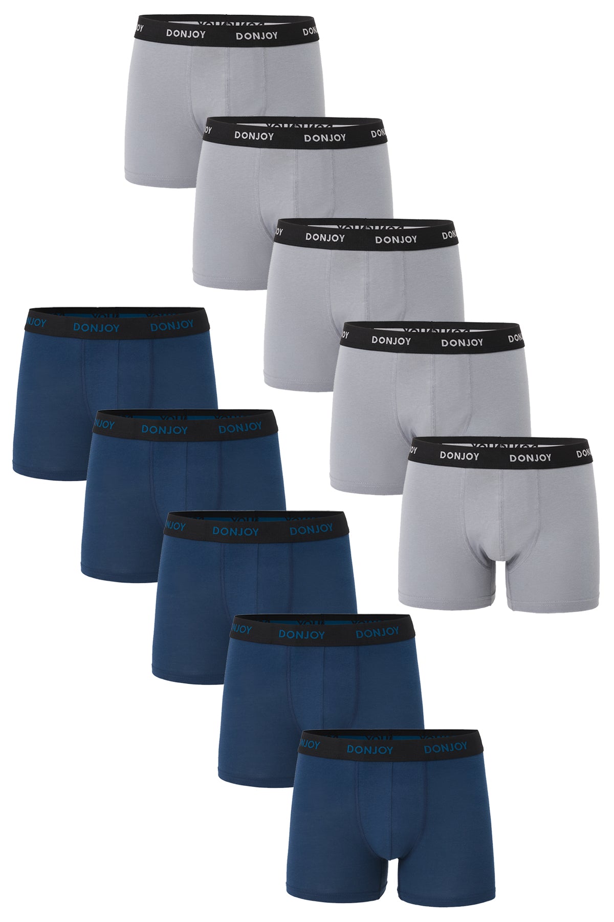 DJ105 Erkek 10'lu Pamuklu Penye Modal Beli Lastikli Boxer