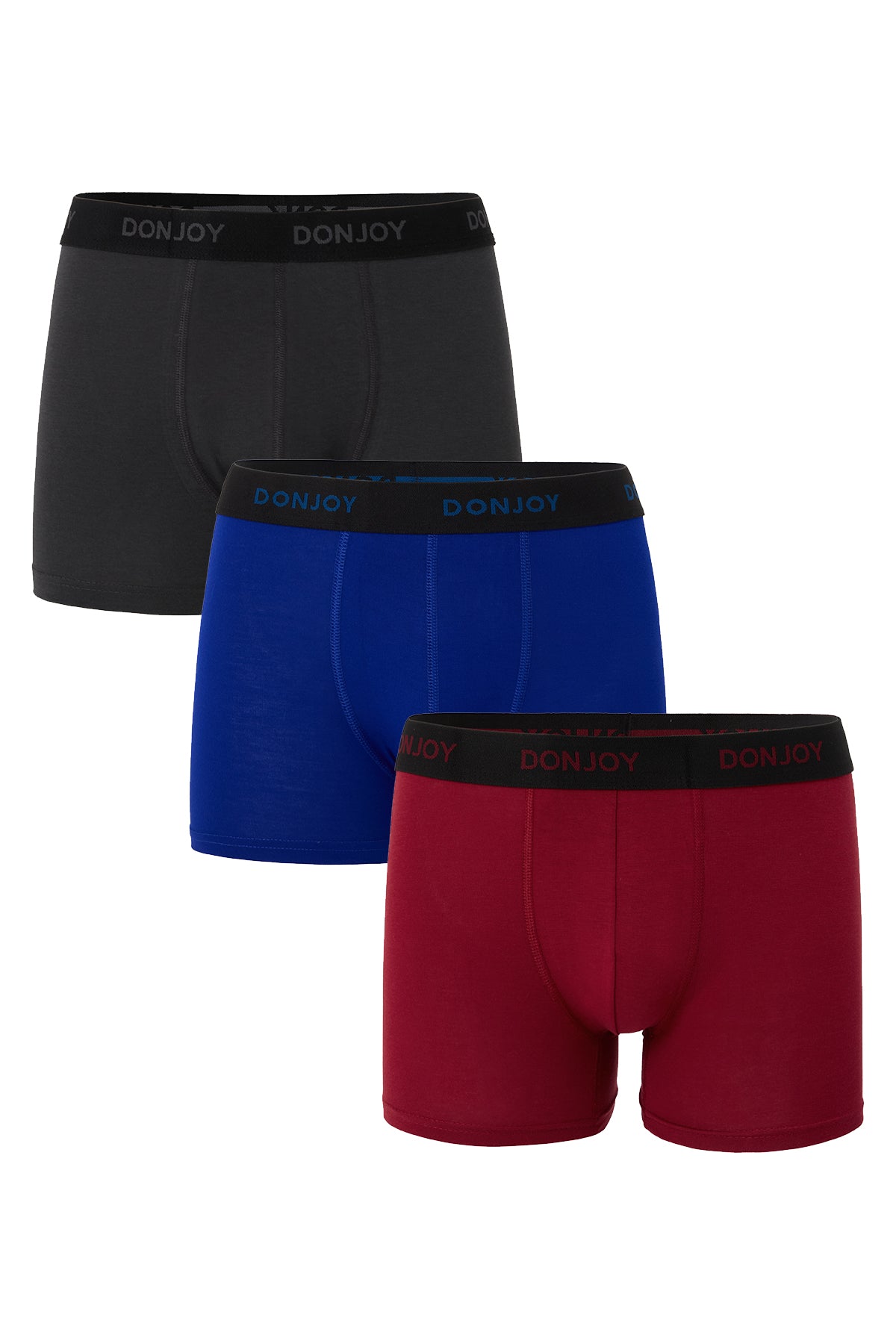 DJ105 Erkek 3'lü Pamuklu Penye Modal Beli Lastikli Boxer