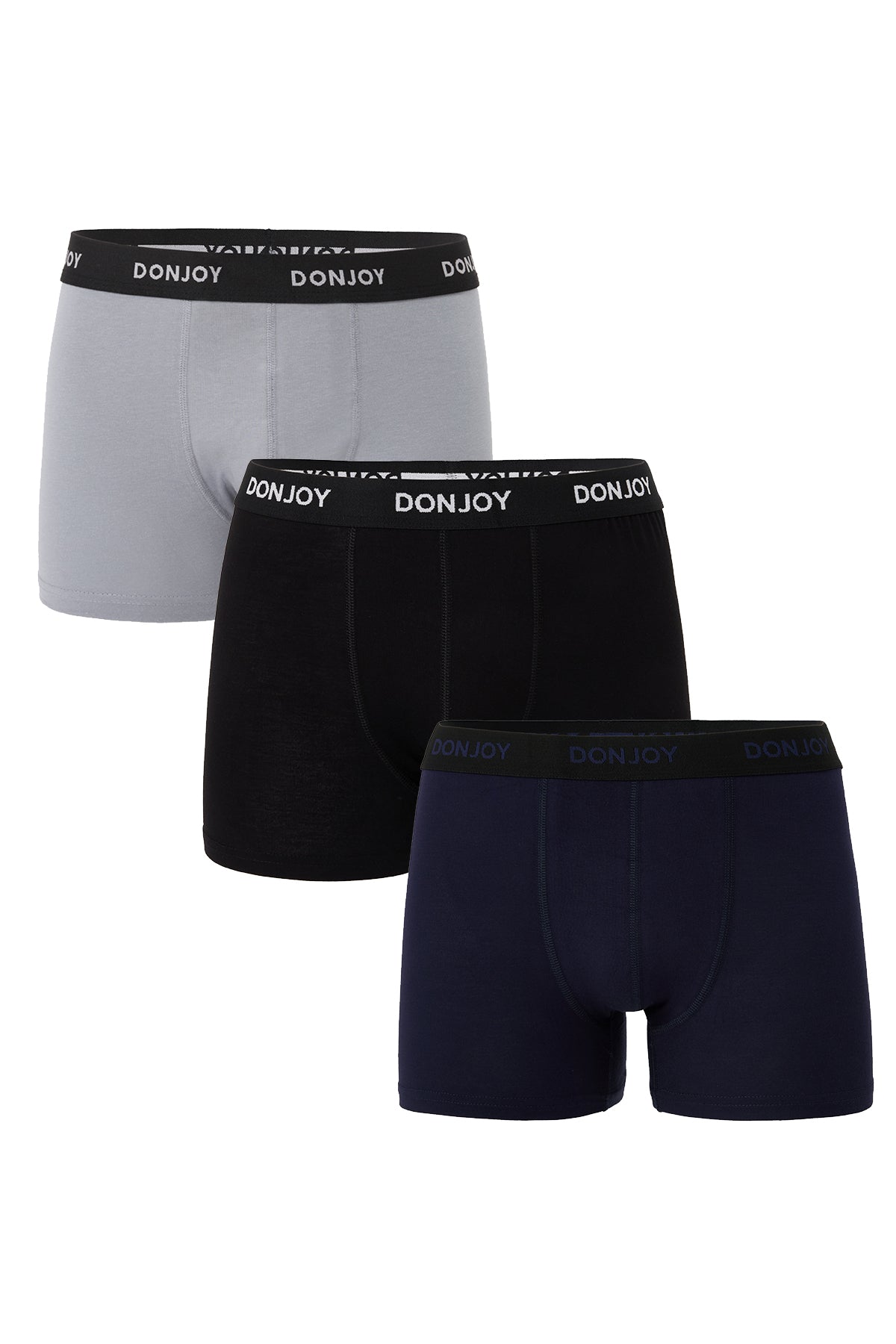 DJ105 Erkek 3'lü Pamuklu Penye Modal Beli Lastikli Boxer