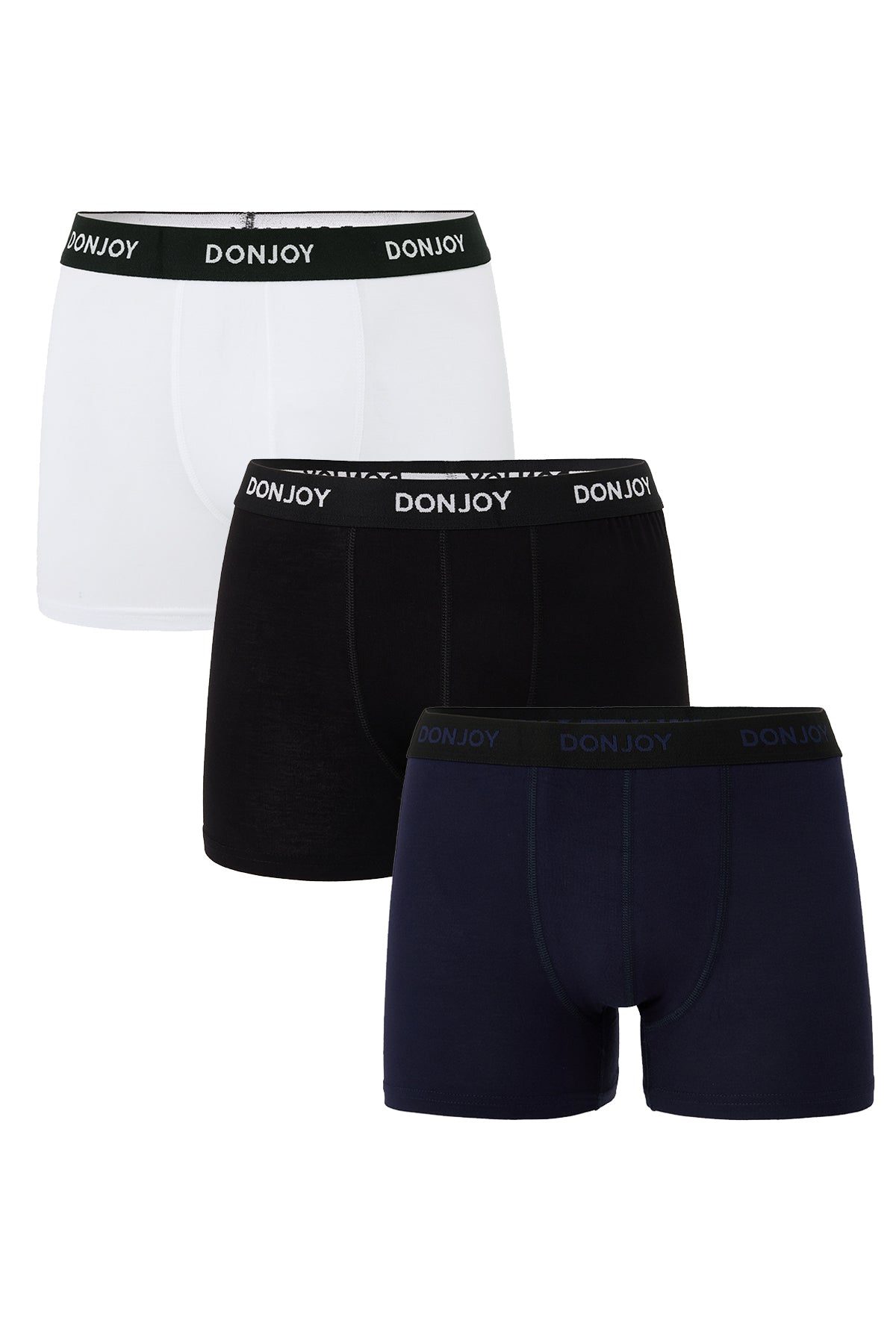 DJ105 Erkek 3'lü Pamuklu Penye Modal Beli Lastikli Boxer