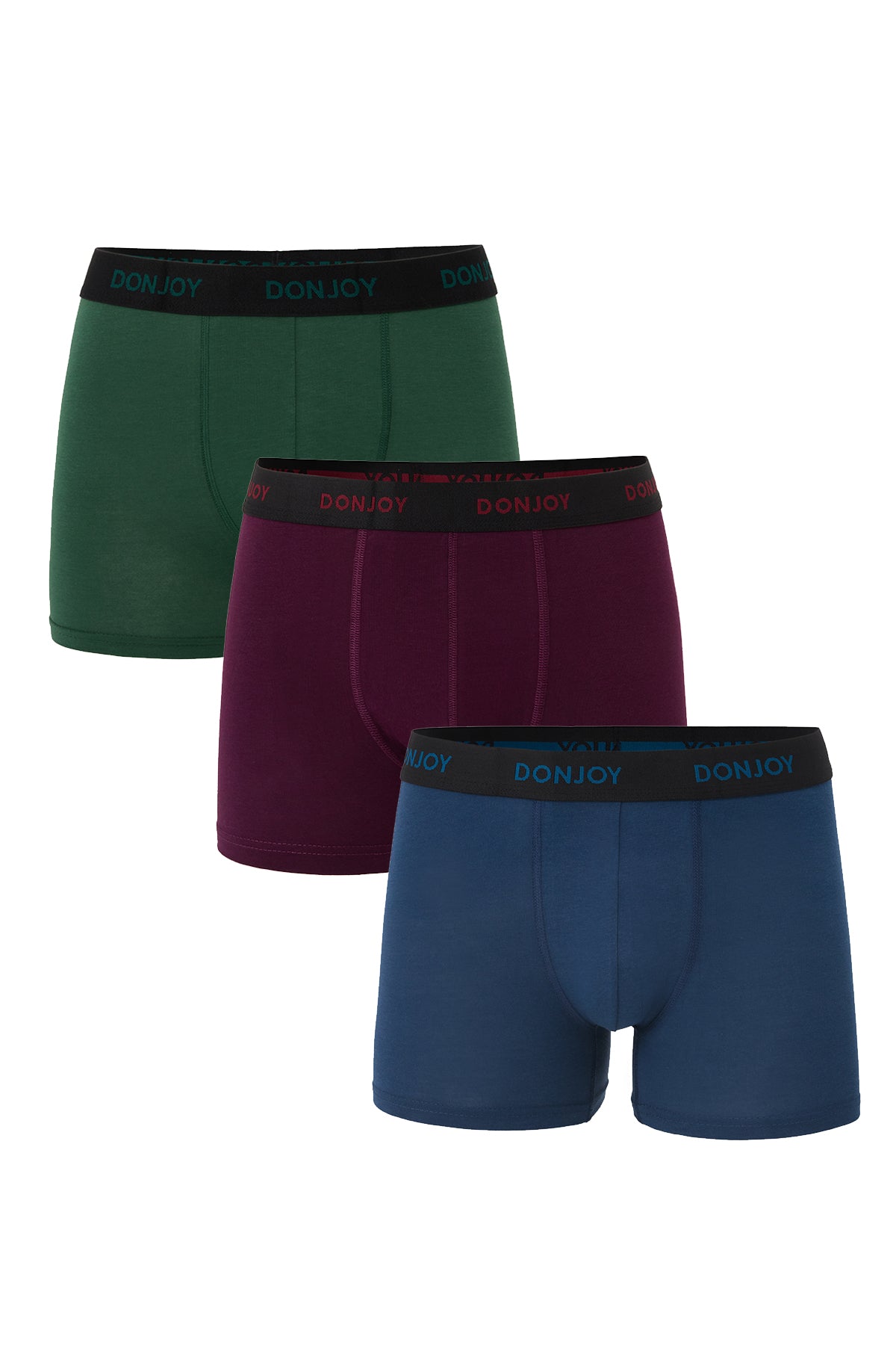 DJ105 Erkek 3'lü Pamuklu Penye Modal Beli Lastikli Boxer