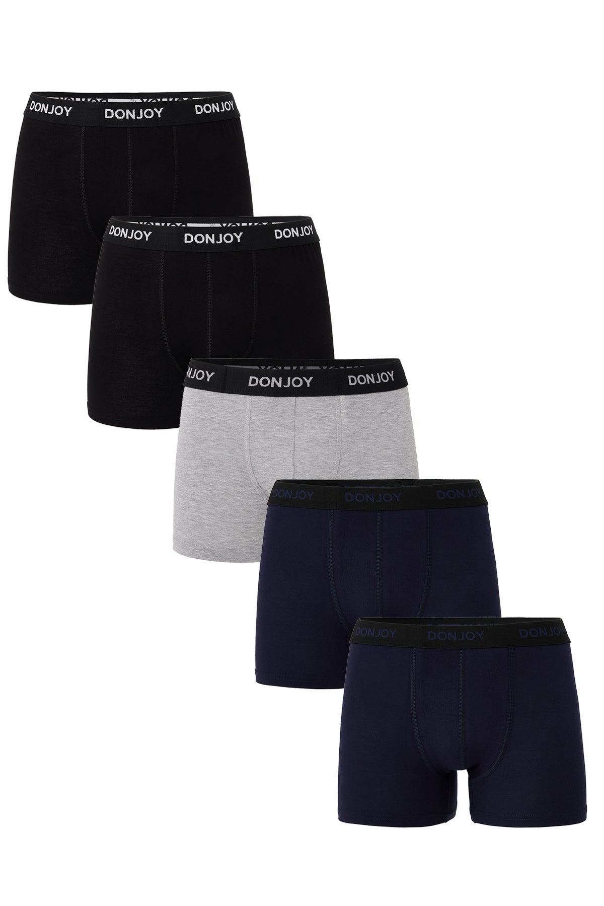 DJ105 Erkek 5'li Pamuklu Penye Modal Beli Lastikli Boxer