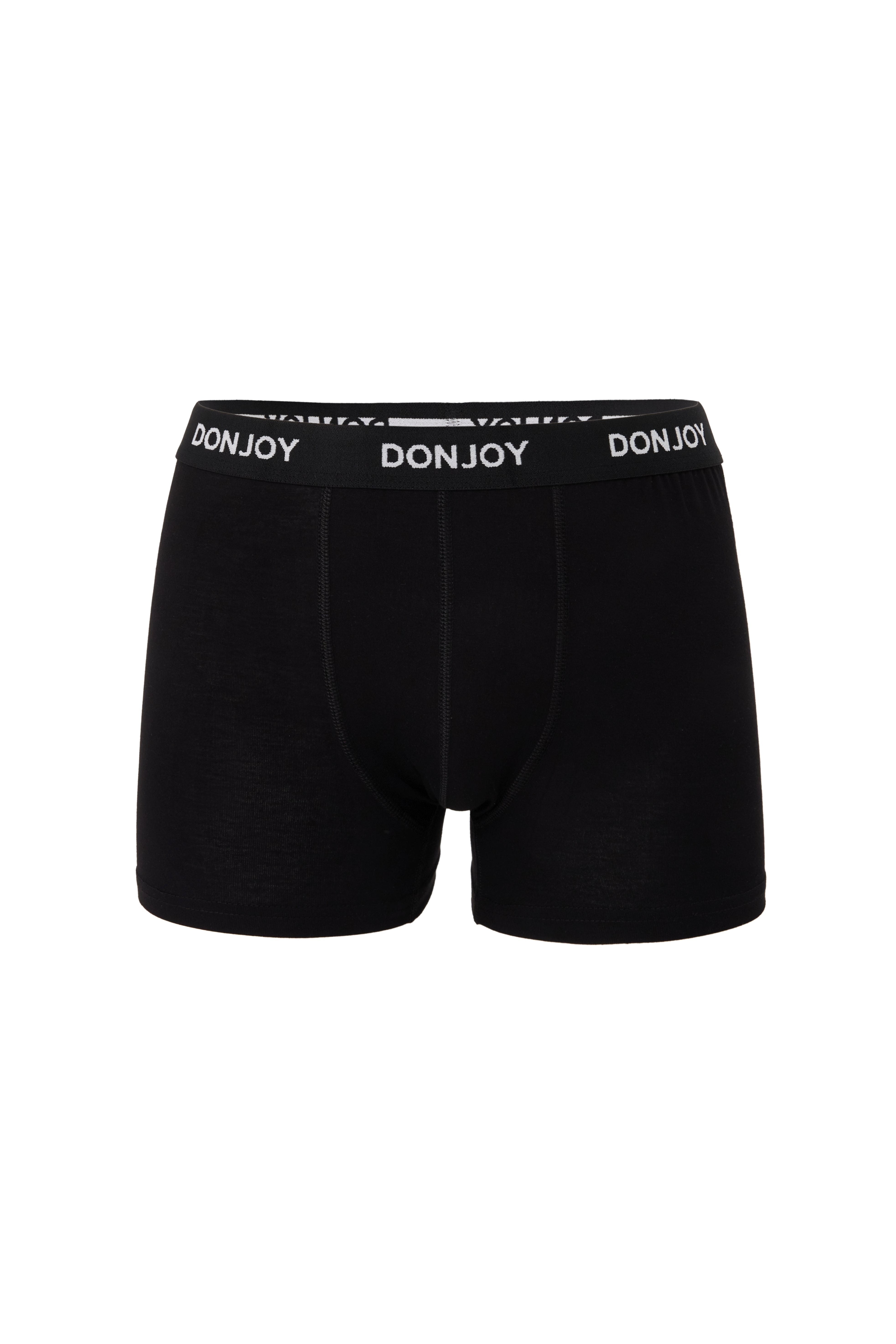 Erkek 10'lu Bambu Beli Lastikli Siyah Boxer