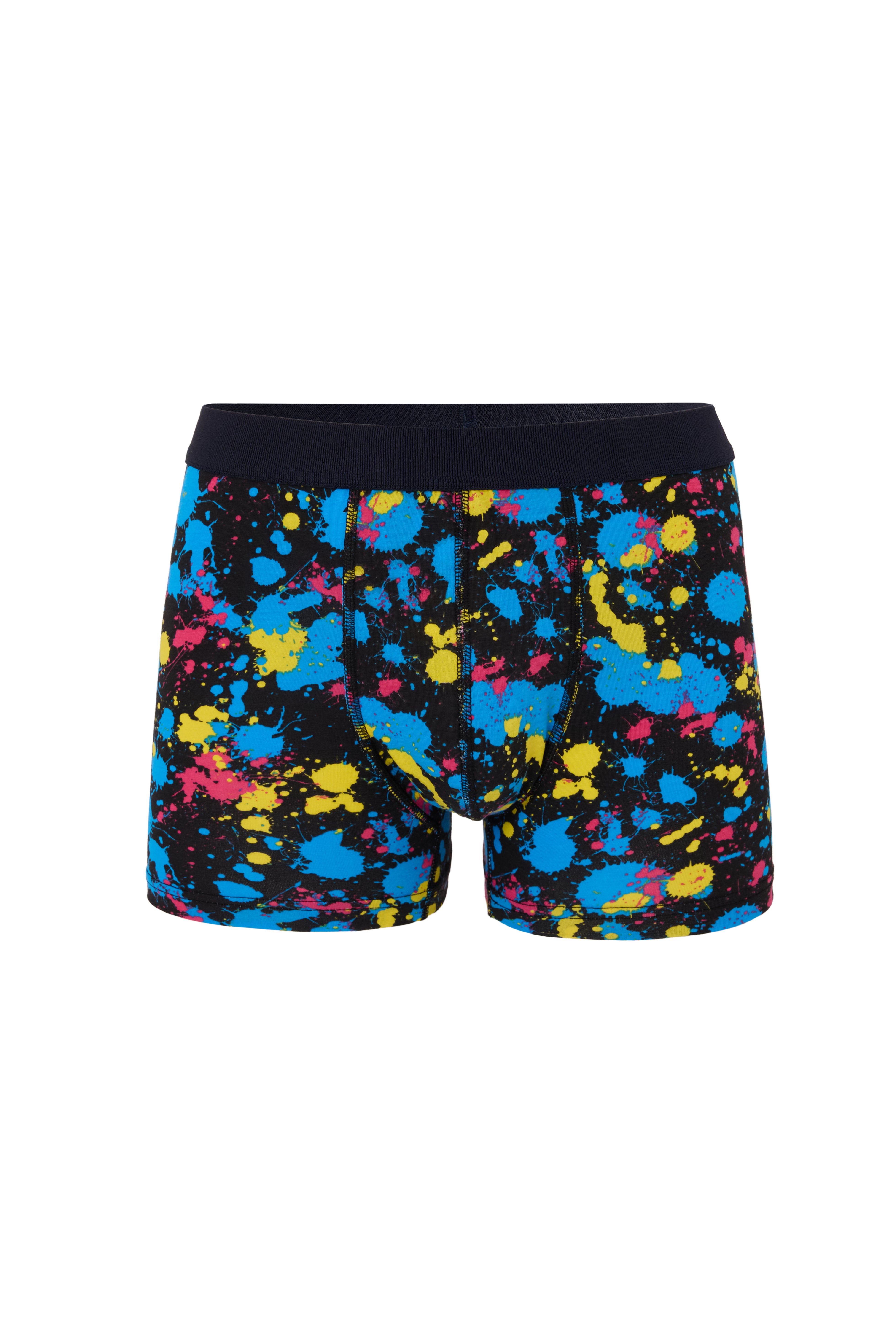 DJ109 Erkek 10'lu Dijital Baskılı Desenli Pamuklu Penye Boxer