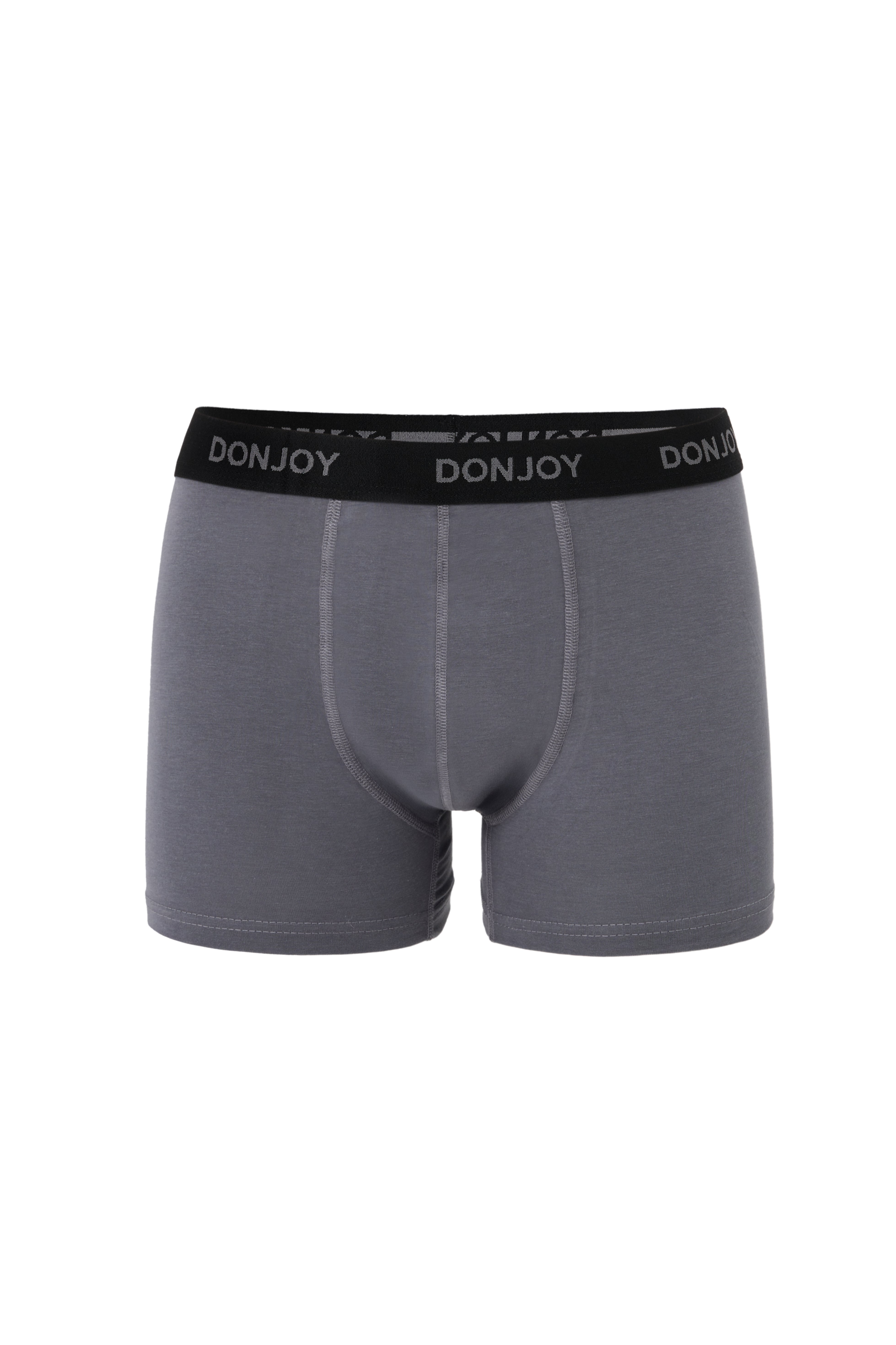 Erkek 3'lü Bambu Beli Lastikli Boxer