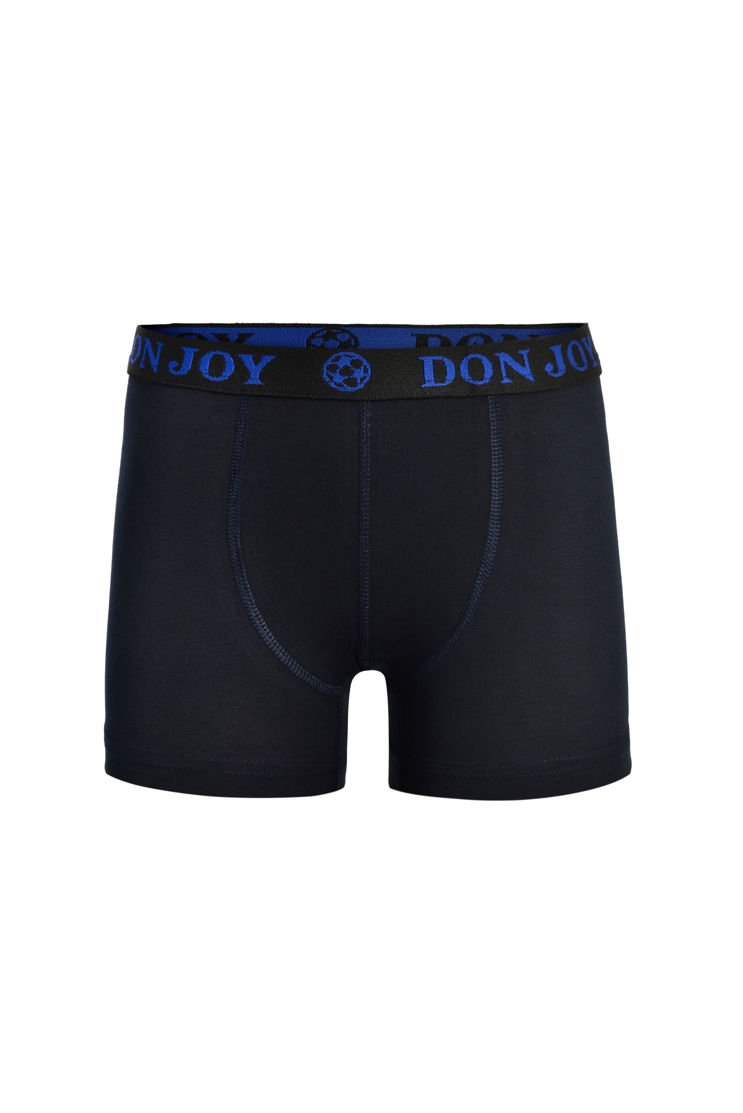 Erkek Çocuk 3'lü Penye Pamuklu Beli Lastikli Lacivert Boxer