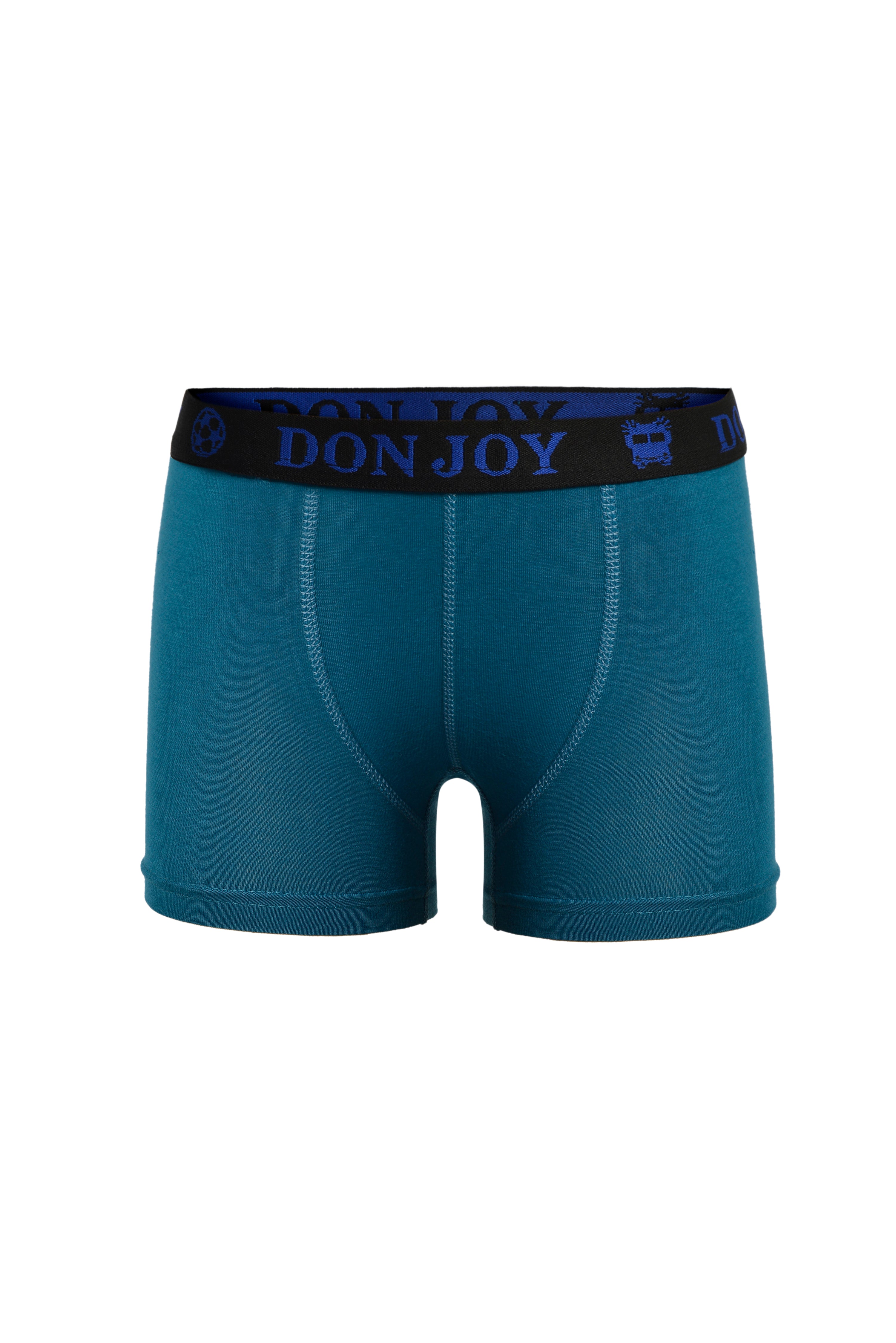 Erkek Çocuk 3'lü Penye Pamuklu Beli Lastikli Boxer