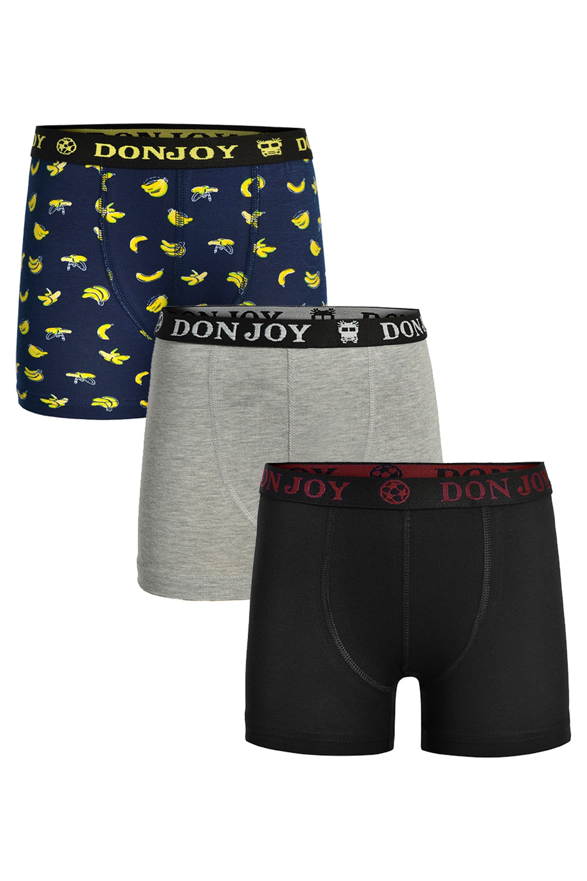 Erkek Çocuk 3'lü Penye Pamuklu Beli Lastikli Boxer