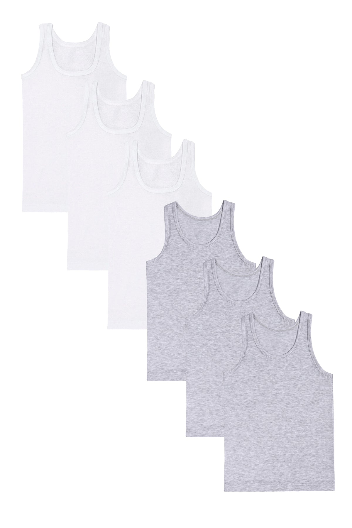 Erkek Karışık Renk 6'lı Pamuklu Penye Atlet