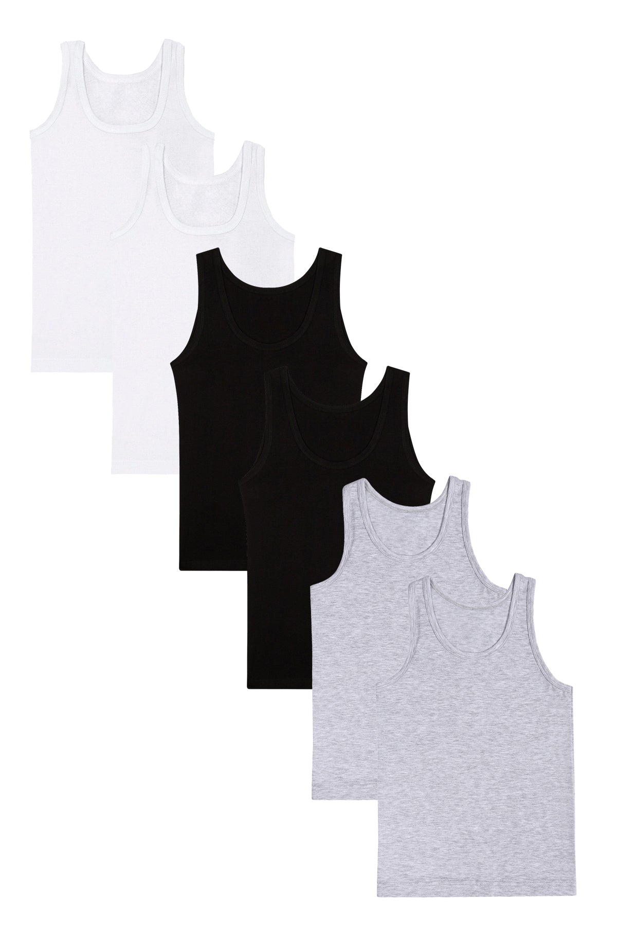 Erkek Karışık Renk 6'lı Pamuklu Penye Atlet