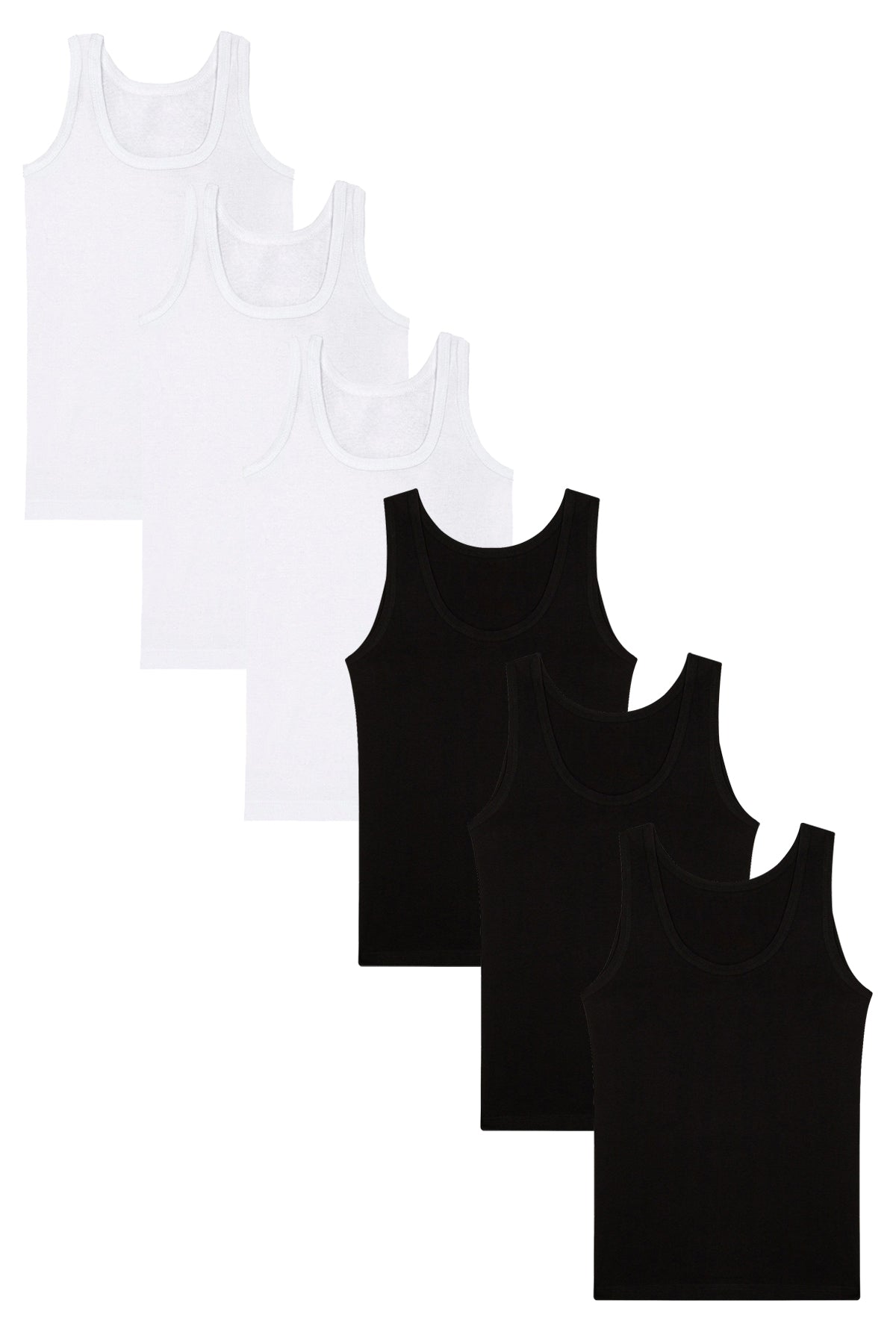 Erkek Karışık Renk 6'lı Pamuklu Penye Atlet